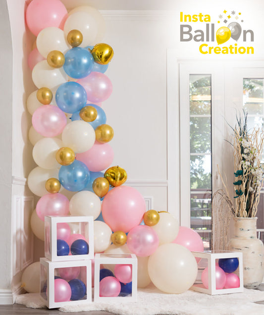 Baby Shower Balloon Arch & Garland (Custom Made Arch, Service w/ Delivery) (Custom Made Garland, Grab & Go)